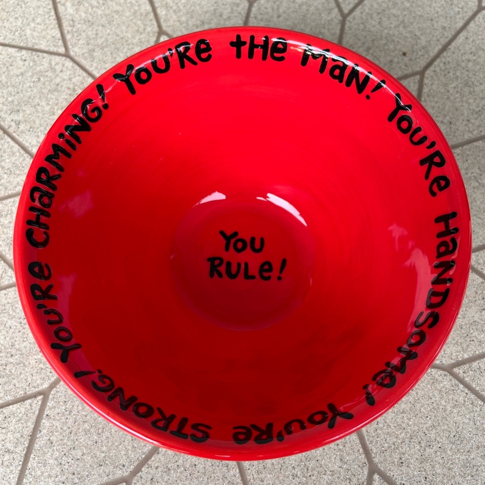 Hand painted ceramic “Complimentary Cereal Bowl”